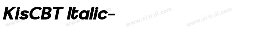KisCBT Italic字体转换